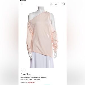 Dion Lee merino wool one shoulder top